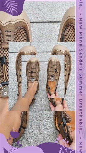 New Mens Sandals Summer Breathable Mesh Sandals Men Outdoor Casual Lightweight Beach Sandals Fash...