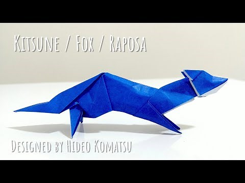 Origami: KITSUNE / FOX / RAPOSA (designed by Hideo Komatsu)