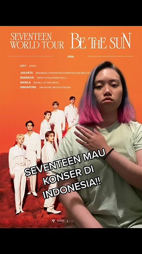 SEVENTEEN IS COMING!! Be The Sun Indonesia confirmed!! SEE YOU GUYS SOON @SEVENTEEN 💖💙 Dc: Vernon 🙏🏻 #SEVENTEEN #SVT #CARAT #BETHESUN
