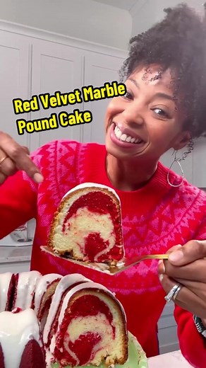Red Velvet Marble Pound Cake Recipe