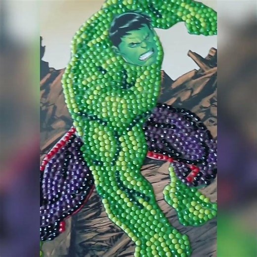 Hulk first and last diamond dot card #hulk #diamondart #shorts