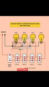 6.9K views · 46 reactions | Master switch connection with two way switches | 퐄퐥퐞퐜퐭퐫퐨퐧퐢퐜 퐂퐨퐦퐩퐨퐧퐞퐧퐭퐬 | Facebook