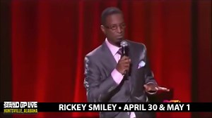 46 reactions · 5 comments | STAND UP LIVE HOT TICKET! Comedy legend and entertainment mogul Rickey Smiley is back April 30 & May 1! Rickey is a television host, actor and top-rated nationally syndicated radio personality, and has become one of the entertainment industry’s most celebrated performers. These tickets won't last long, so grab yours while you can--> smarturl.it/SUL-RickeySmiley | Huntsville Levity Live | Facebook