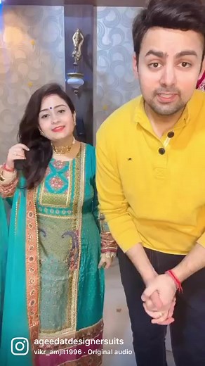 10K views · 163 reactions | Lehanga or jcb ?  @aqeedatdesignersuits #aqeedat @silkykatyal @annkurmankotia #couplegoals #trendingcouples NEW pure crepe KARACHI PAKISTANI SUITS Fully stitched with pure crepe stitched Zafa and dupatta @5200/- To place order WhatsApp @9815003737#aqeedat #pakistani #karachi #karachisuits #pure crepe #trendingreels #trendingsongs #music #viral #bookstagram #explore #trendingreels #trendsetter #bandhej #purecrepe #zafa | AQEEDAT | Facebook