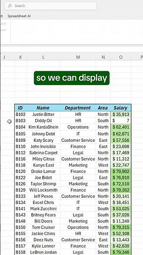 How to create a dynamic search bar in Excel! #excel #searchbar #spreadsheet
