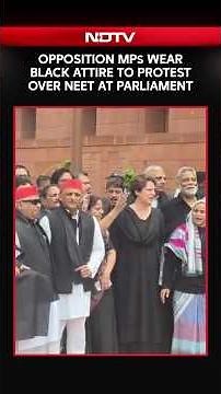 NEET Protest | Opposition MPs Protest In Black Attire Inside Parliament Premises