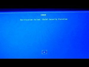 Error Verification failed 0x1A Security Violation