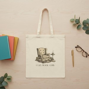 Cozy Book Club Tote Bag, Book Lover Tote, Bookish Canvas Tote Bag, Reader Gift, Library Tote, Book Club Gift for Readers - Etsy