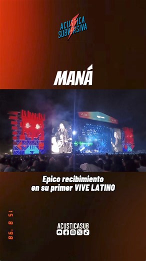 Que les pareció el recibimiento a #Mana en su primer #ViveLatino ? 🤔 #AcusticaSubversiva #Concierto #Festival #Pop #RockMexicano #RockEnEspañol | Acústica Subversiva