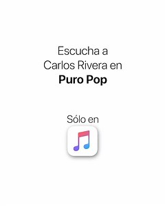 La emoción que sentí la primera vez que escuché una de mis canciones en la radio fue increíble! Me encanta poder sentir esa emoción al escuchar mi música en la playlist #PuroPop en Apple Music | Carlos Rivera