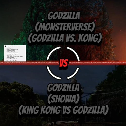 Godzilla (Monsterverse Godzilla VS. Kong) VS Godzilla (Showa King Kong VS Godzilla) (Request)