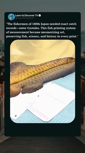 Ancient Fish Printing 🐟The Japanese Art of Gyotaku Turns Nature Into Timeless Masterpieces