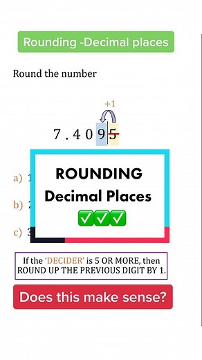 #rounding #roundingdecimals #decimalplaces #maths #mathematics