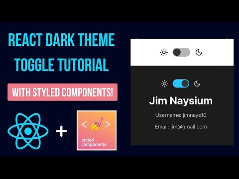 React Dark Theme Toggle With Styled Components Tutorial