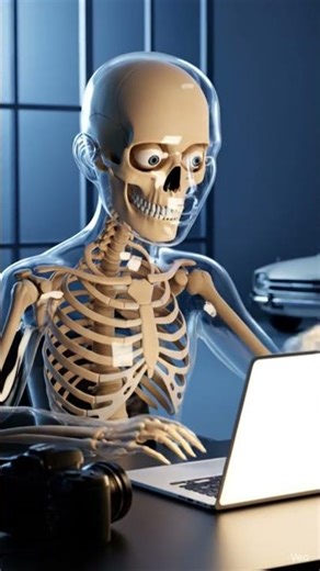 skeleton laptop keyboard mein Hai