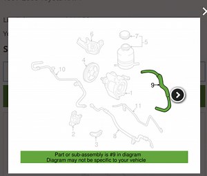 Power steering return hose