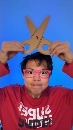 Let’s Help Dad! 👨‍🔧 DIY Cardboard Scissors for Kids! #learn #kids
