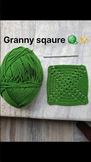Easy Granny Square Crochet Tutorial for Beginners 🧶 | Step-by-Step DIY Blanket Square #youtubeshorts