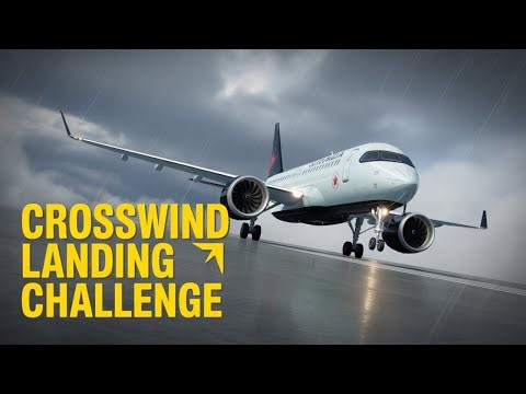 Epic A220 Air Canada Crosswind Landing Challenge MSFS 24