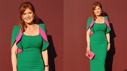 Sarah Ferguson, Duchess of York, Makes a Case for Colorblocking in Safiyaa Dress at Knights of Charity Gala