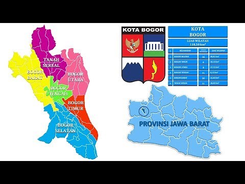 #12.22 Map of Indonesia, Bogor City (Districts and Administrative villages)