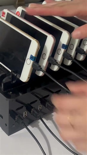 20 USB Ports Phone Farm Holder Charging HUB Setup Bot Farm Granja de bots #phonefarm #boxphonefarm