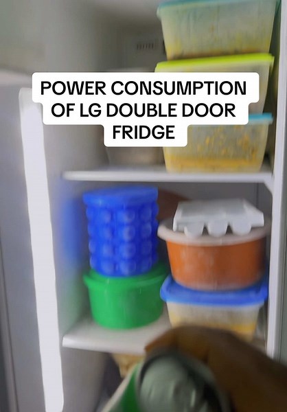 POWER CONSUMPTION of LG double Door Fridge. #powerconsumption #fridge #inverter #offgrid #LG