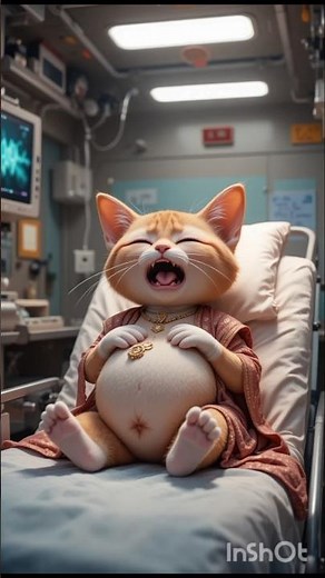 pregnant cat giving birth ai video #shorts #aicat #ai #aianimation