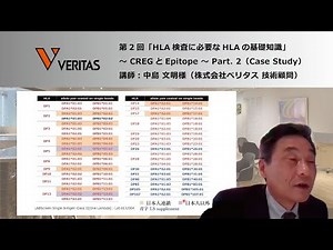 第2回「HLA検査の基礎が学べる(CREGとEpitope)」Part. 2 (Case Study)（ダイジェスト）