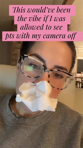 My nose is like a faucet- nothing is helping! I toughest it out during my appts, but am looking forward to my bed! #telemedicine #workfromhome #lactationconsultant #breastfeedingsuport #sickasadog