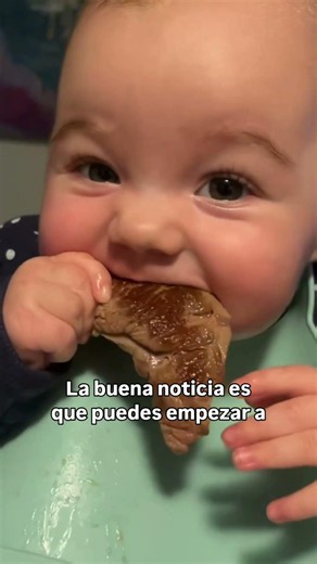 ¿Masticar SIN DIENTES? El secreto de la alimentación complementaria a los 6 meses 🍖 #bebes