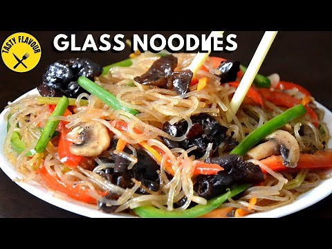 STIR FRY GLASS NOODLES WITH VEGETABLES | STIR FRY GLASS NOODLE RECIPE