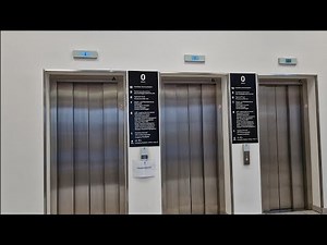 3er Set Wertheim Hochhausaufzüge mod. von Schindler (3 Wertheim high-rise lifts mod. by Schindler)