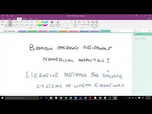 Introductory lesson to iterative methods in solving systems of linear equations