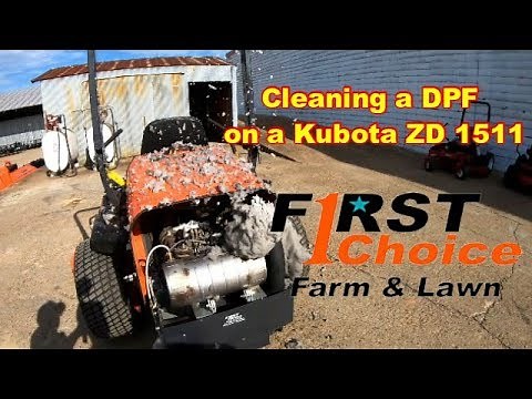 First Choice Farm and Lawn - Cleaning a ZD 1511 DPF filter with the Diesel Force emissions cleaner.