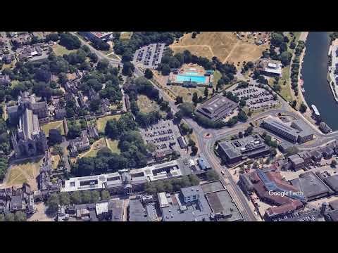 Peterborough View 3D Aerial Tour of a Historic UK City England in 4K