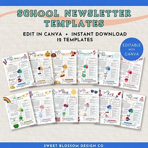 Weekly Classroom Newsletter Template, Monthly Newsletter, School Newsletter, Classroom Newsletter, Monthly Preschool Newsletter Template - Etsy Canada