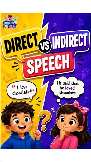 Direct vs Indirect Speech 📚✨ | Learn English Grammar Easily #shorts