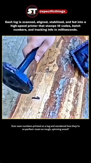 How Factories Print PERFECT Numbers on Logs at Lightning Speed! #factshorts #technology #viralfacts