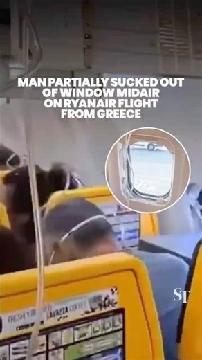 Man partially sucked out of window midair on Ryanair flight from Greece