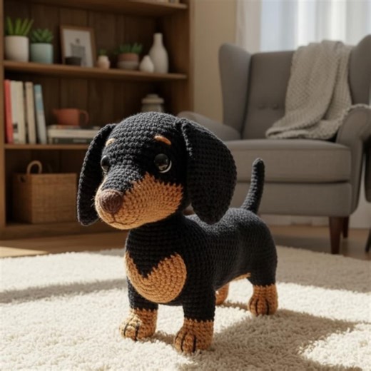 Dachshund Crochet Pattern – Amigurumi Sausage Dog PDF | Easy Dog Crochet Tutorial | Cute Wiener Dog plush pattern - Etsy