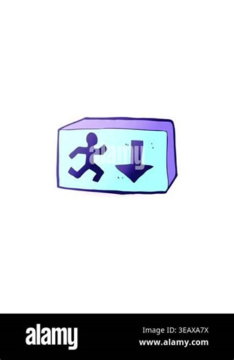 flashy sales animation of cartoon exit sign Stock Video Footage - Alamy