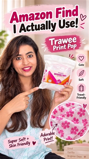 Amazon Find I Actually Use! 😍 Trawee Print Pop Disposable Panty | Travel Essential for Women