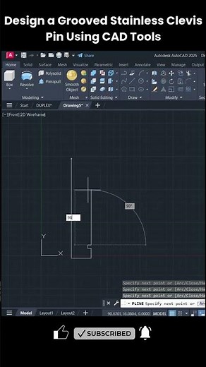 Design a Grooved Stainless Clevis Pin Using CAD Tools | Step-by-Step Mechanical Modelling 🛠️📐