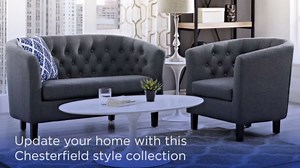 Modway Prospect Upholstered Contemporary Modern Loveseat In Brown