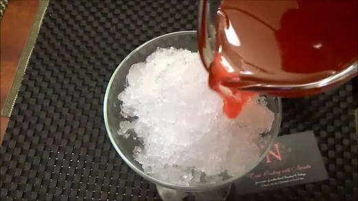 TRINI SNOW CONE RECIPE 1 cup white sugar 1 cup water 1 ciliment leaf - optional 1 tsp red food colouring | Trini cooking with Natasha