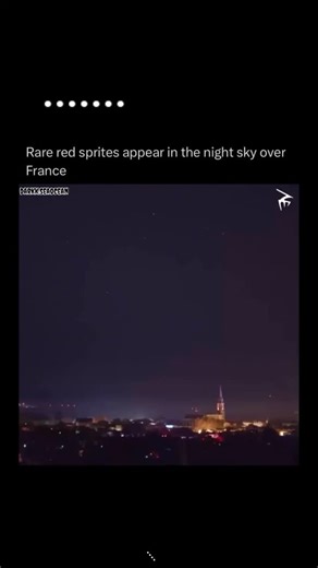 🗿🩵 on Instagram: "Red sprites are large-scale electrical discharges that occur high above thunderstorms in the mesosphere, the upper part of the atmosphere. They are usually triggered by positive cloud-to-ground lightning strokes and appear as red, luminous flashes that can be quite large, sometimes stretching up to 30 miles across. 📸 @darkk.seaocean"
