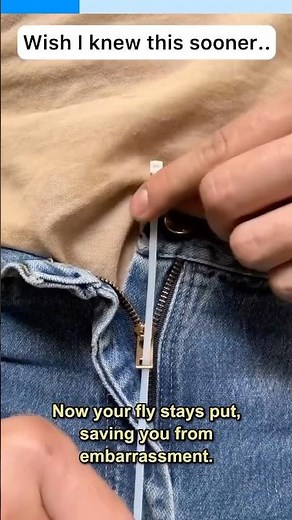 Stop Your Zipper From Falling Down With This Simple Hack!#shorts
