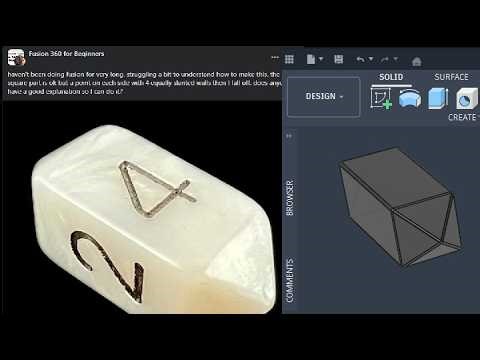 3 ways to make a Pyramid shape in Fusion 360 (and design a 4-sided die)