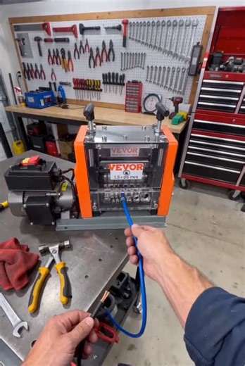 VEVOR electric wire stripping machine makes copper wire recycling faster and easier with a compact gear motor, hands-free operation, and multiple stripping channels for different wire sizes. Built with a durable cast iron body and clear acrylic panel, this wire stripper is designed for clean, precise stripping on solid, stranded, and insulated wires-perfect for scrap copper, workshops, and DIY recycling projects. #VEVOR #TikTokShopHolidayHaul #ToolTok #CopperRecycling #WorkshopTools